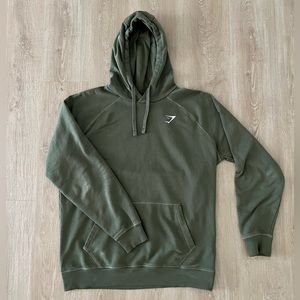 Mens Gymshark Olive Green Hoodie L